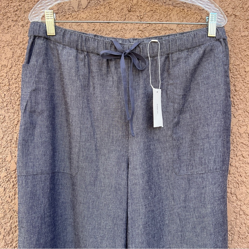 Vince Wide Leg Pants in Blue - Picture 2 of 8